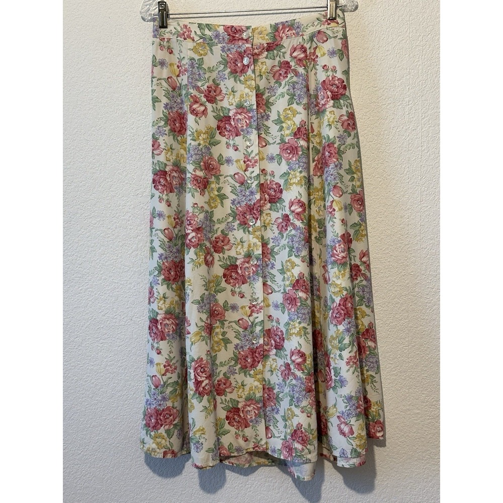 Vintage Y2K Floral Maxi Skirt 29x 33 Cottagecore Coquette Modest